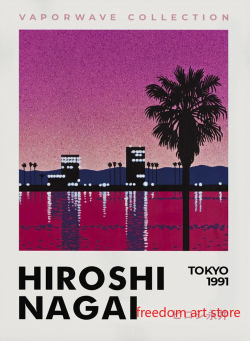 affiches d'art vintage japonaises années 80 de hiroshi nagai décorations murales