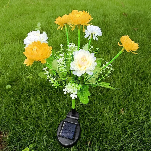 éclairage solaire en forme de rose pour jardin extérieur - vue 9 sur 11