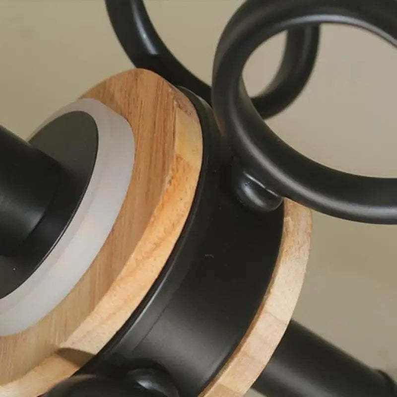lustre rétro en fer à 8 bougies pour éclairage intérieur - vue 8 sur 7