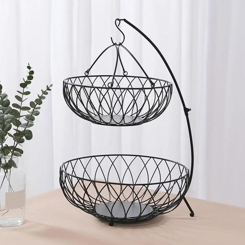 panier à fruits à deux niveaux pour un rangement pratique