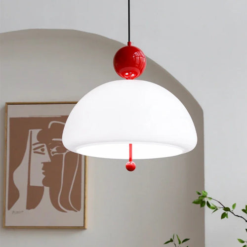lustre rétro médiéval en verre crème pour intérieur élégant - vue 2 sur 11