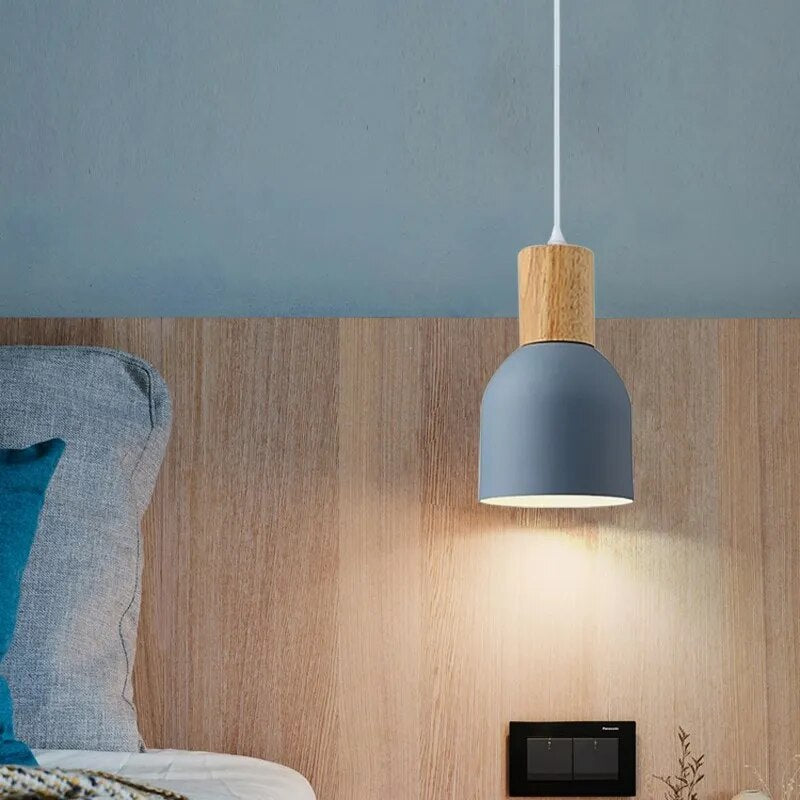 Suspension LED nordique en aluminium Macaron