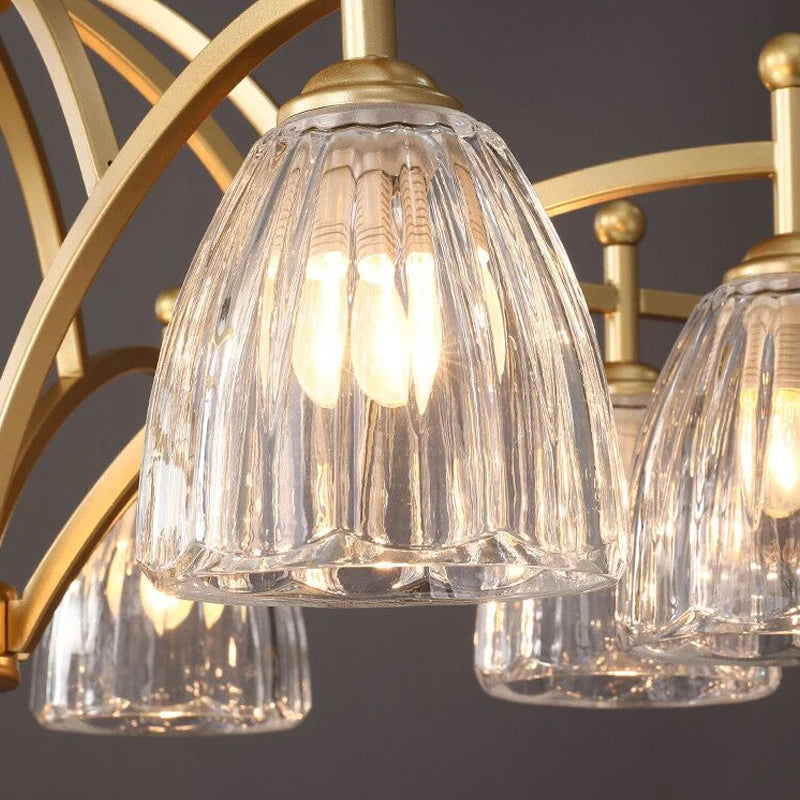 lustre en verre rétro pour une ambiance élégante et lumineuse - vue 5 sur 11