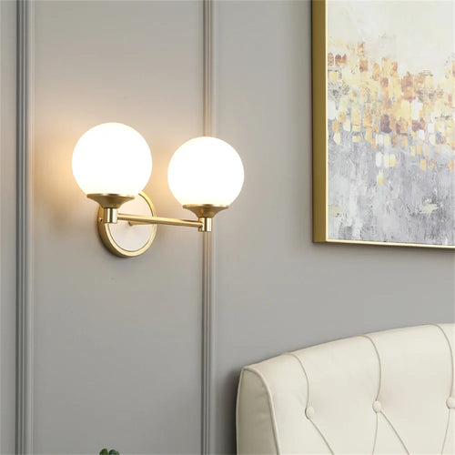 applique murale moderne nordique double tête led décoration maison - vue 6 sur 8