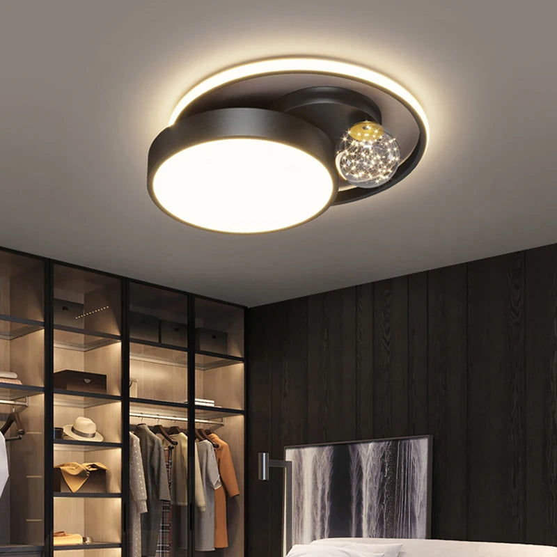 plafonnier led circulaire design nordique pour intérieur moderne - vue 3 sur 8