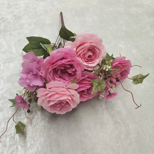 bouquet de roses en soie pour décoration de mariage et jardin - vue 15 sur 15
