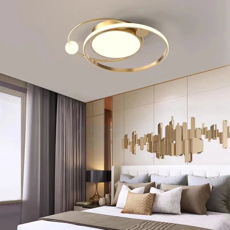 Lustre Led moderne pour chambre salon cuisine étude plafonnier ménage nordique atmosphère créative luminaire