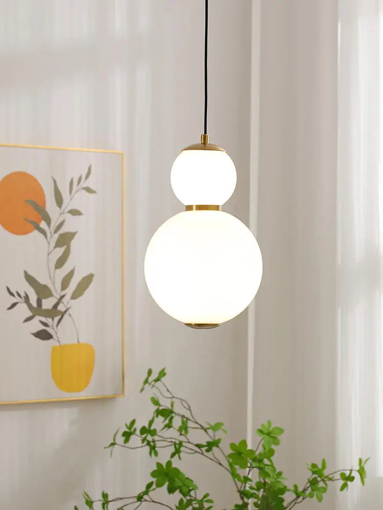 lustre en verre blanc design pour décoration intérieure moderne - vue 6 sur 12
