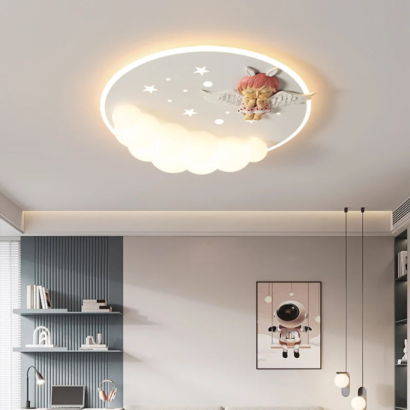 lustre led moderne avec télécommande pour décoration intérieure - vue 3 sur 18