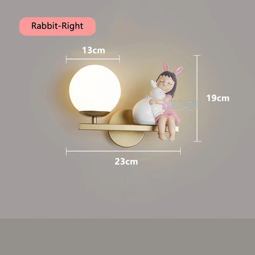 applique murale licorne rose pour chambre d'enfant - vue 13 sur 23
