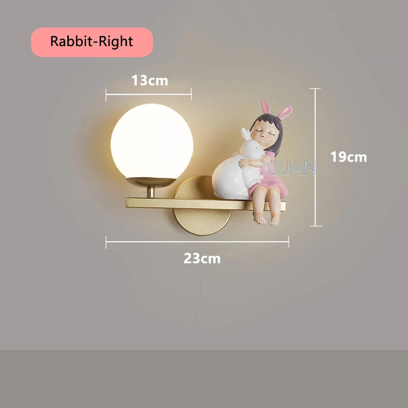 applique murale licorne rose pour chambre d'enfant - vue 12 sur 23