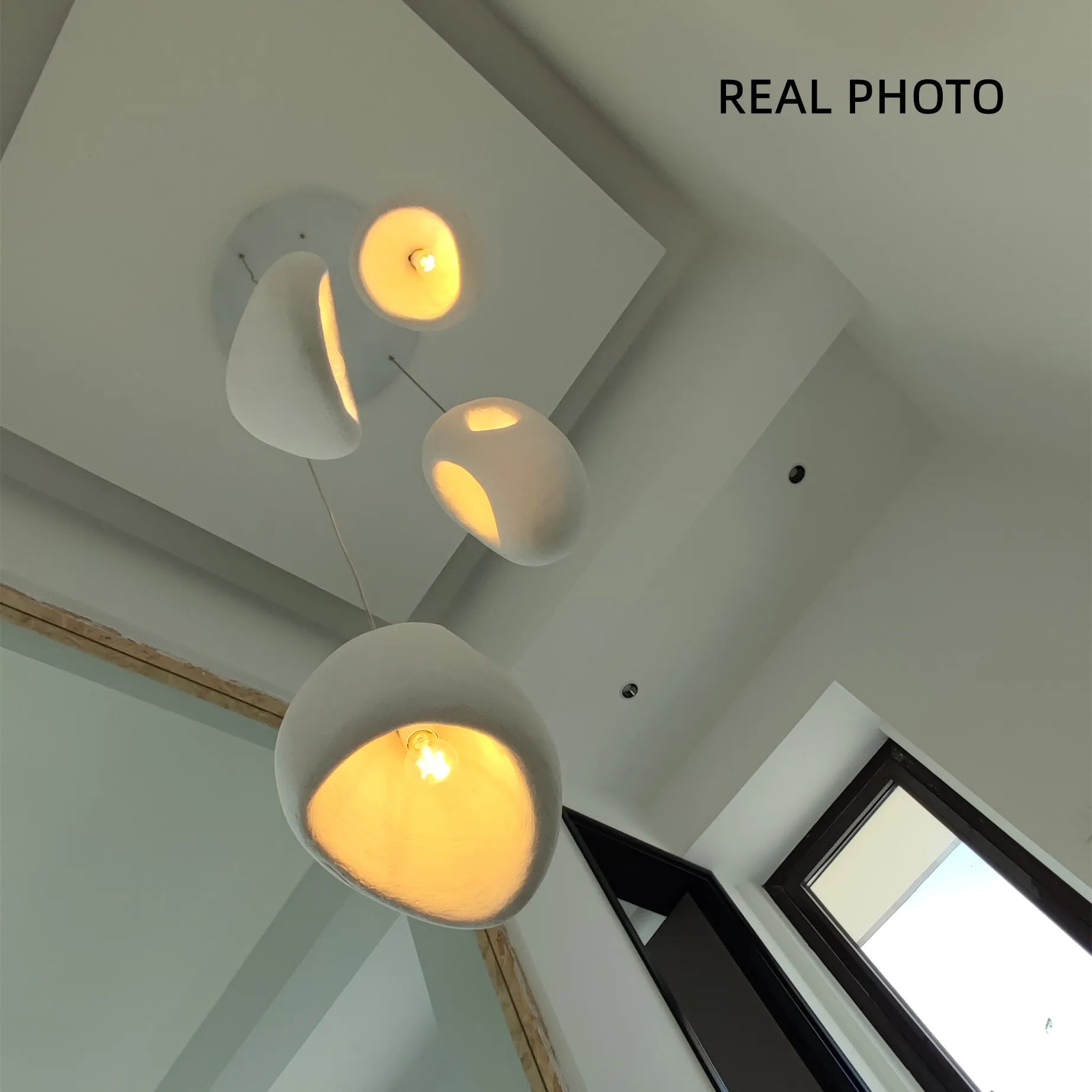 lustre led wabi-sabi moderne irrégulier pour décoration loft - vue 6 sur 12
