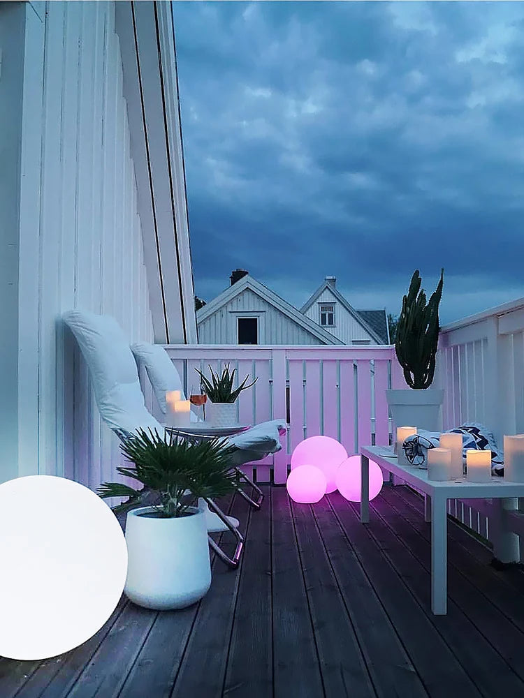 lampe de pelouse sphérique design nordique simple pour décoration intérieure