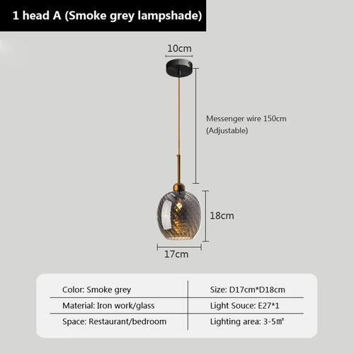 suspension moderne en verre design pour décoration intérieure - vue 14 sur 23