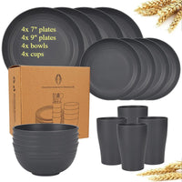 service de table incassable paille de ble biodegradable