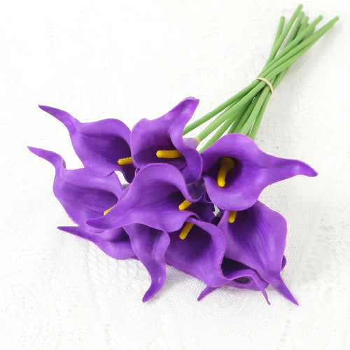 lot de fleurs artificielles lys calla pour mariage et décoration florale - vue 11 sur 23
