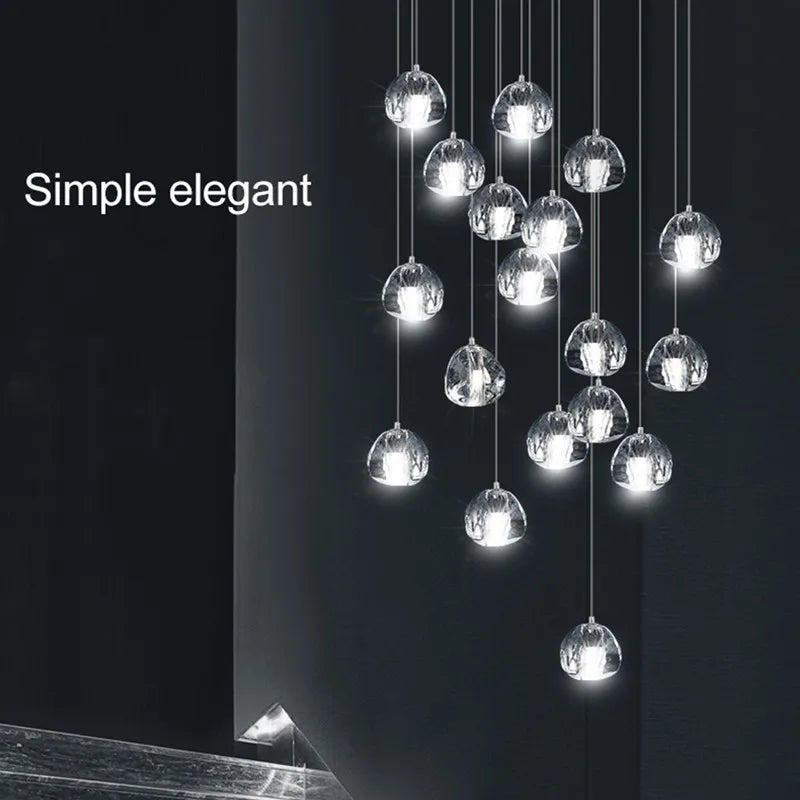 suspension moderne nordique en cristal pour décoration élégante - vue 3 sur 17
