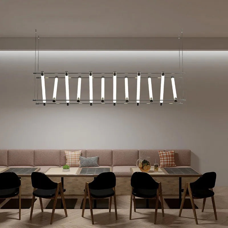 Modern Simple Chandelier, Restaurant, Bar, Exhibition hall, Chandelier, Nordic art Island designer, Extremely Simple LED Lamps - vue 5 sur 10