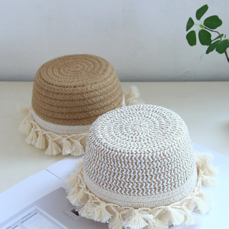 boîte de rangement minimaliste en corde de coton pour stylos