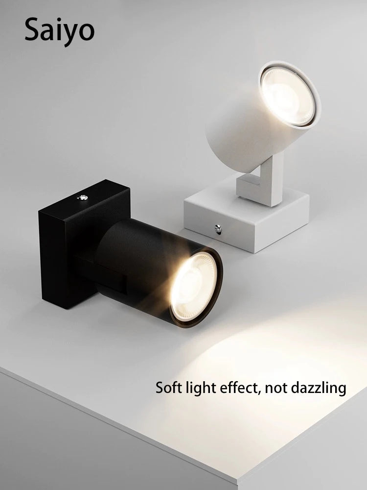 projecteur led gu10 montage surface angle réglable aluminium foco - vue 5 sur 11