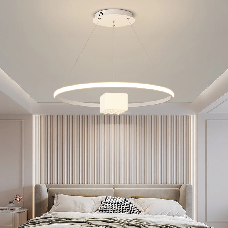lustre moderne led pour éclairage intérieur décoratif - vue 5 sur 12