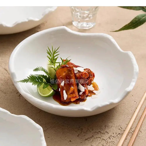 Bol irregulier ceramique epaisse style restaurant cuisine moderne