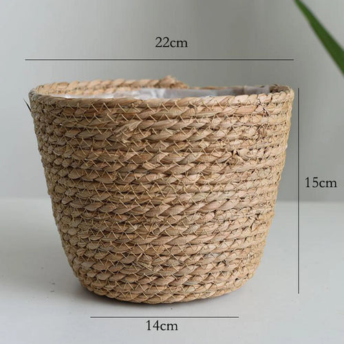doublures en rotin pour paniers à plantes et décoration jardin - vue 11 sur 12