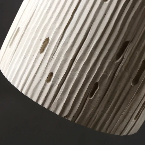 suspension à led en ciment style nordique moderne décor intérieur - vue 7 sur 7