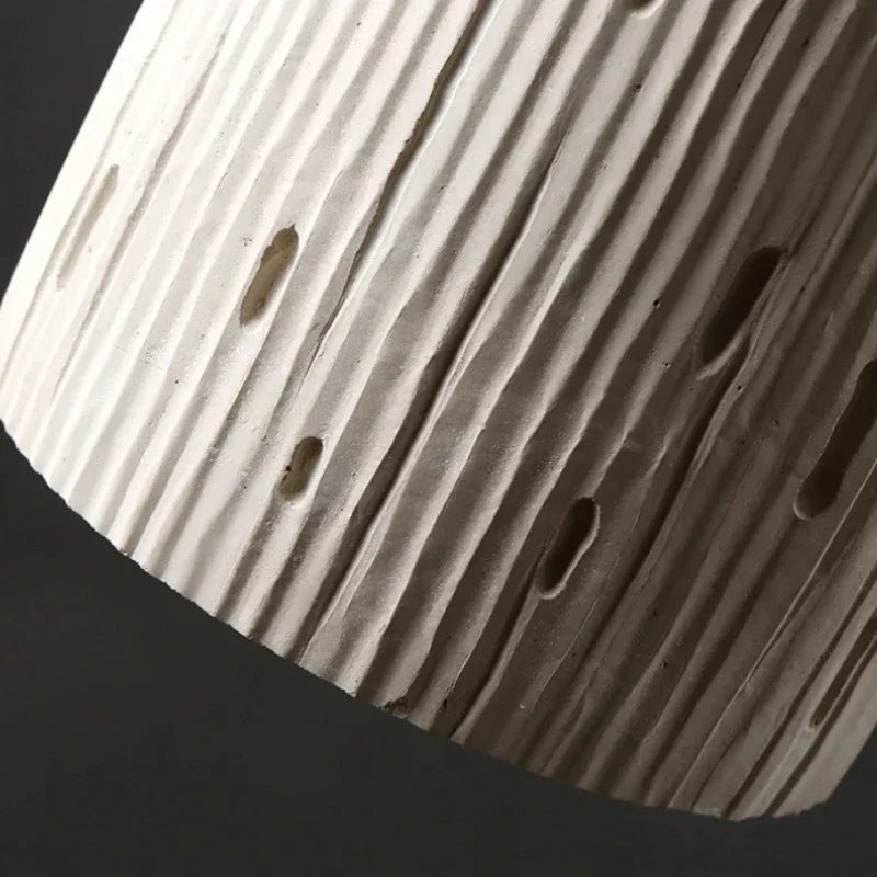 suspension à led en ciment style nordique moderne décor intérieur - vue 6 sur 7