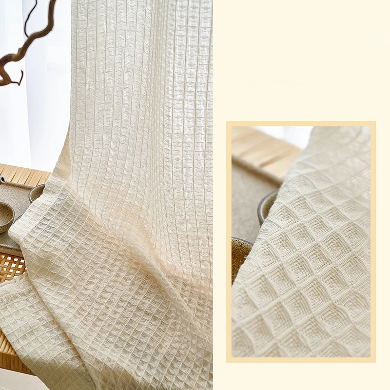 Rideau moderne plissé filtrant lumière salon chambre