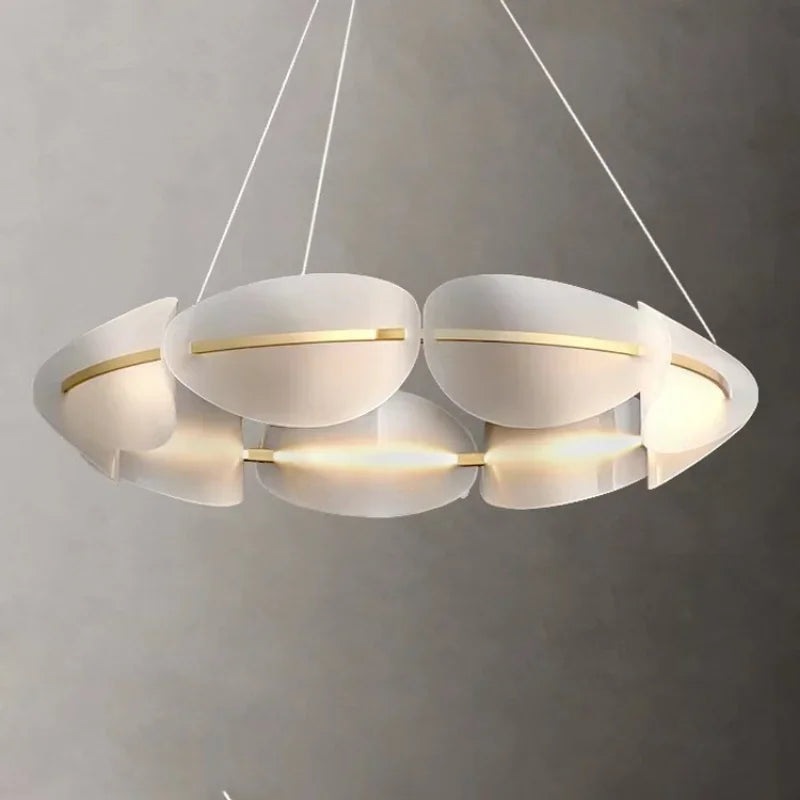 Lustres LED modernes Suspension en acrylique pour salon lustre en Bronze éclairage de chambre lampes suspendues Luminaire d'intérieur