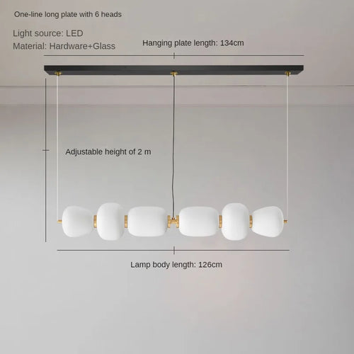 lustre led en verre design minimaliste artistique pour intérieur créatif - vue 13 sur 12