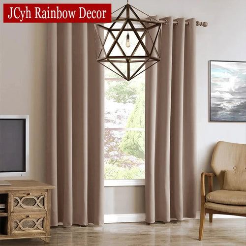 Rideau occultant moderne pour salon chambre tissu uni - vue 6 sur 11