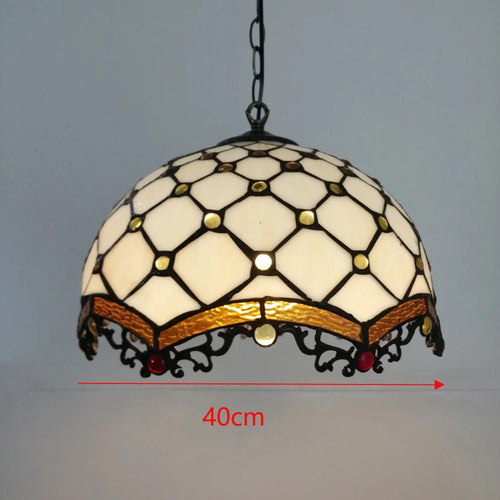 lustre tiffany vitrail style méditerranéen pour intérieur élégant - vue 15 sur 22