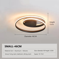 lustre led blanc noir surface montée déco