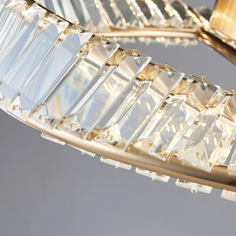 Plafonnier de luxe en cristal led nordique pour décoration intérieure