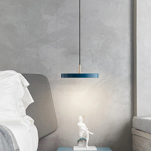 suspension led moderne lumière disque suspendus décoration luminaire lustre - vue 5 sur 12