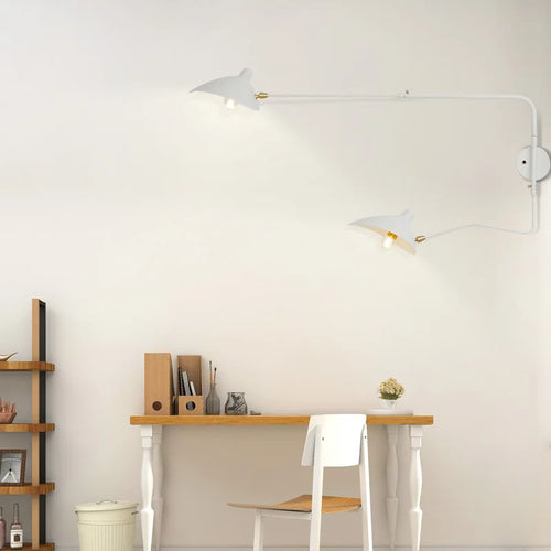 Nordique moderne minimaliste applique murale salon étude chambre chevet lecture lampe à LED bras Long réglable éclairage décoration
