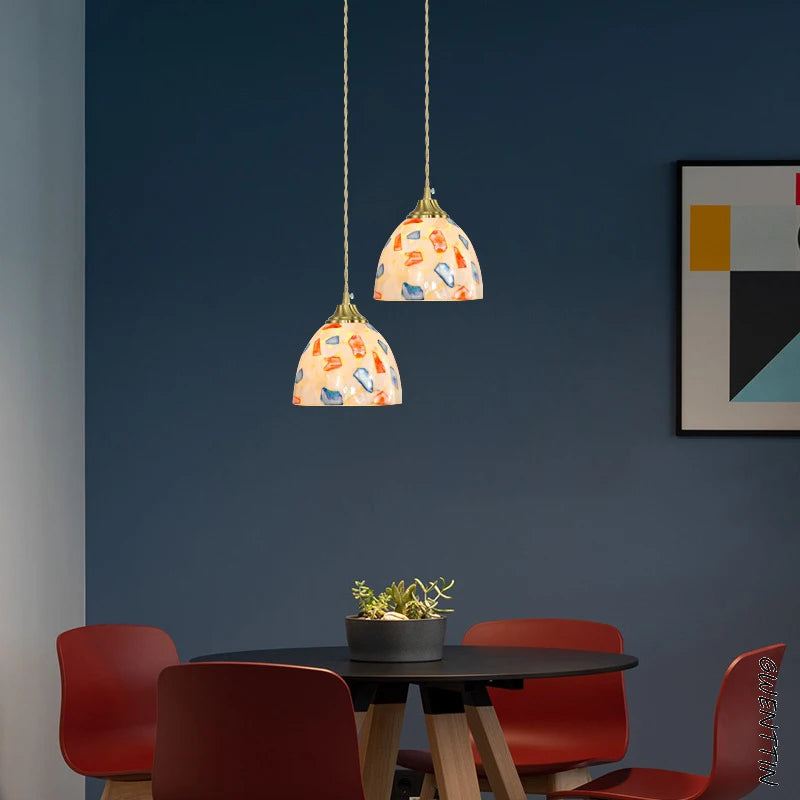 suspension méditerranéenne en coquillage pour décoration intérieure - vue 4 sur 9