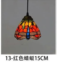 lustre en verre style tiffany rétro pour intérieur méditerranéen - vue 28 sur 30