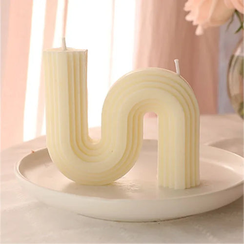 bougies parfumées géométriques en forme de u pour décoration intérieure - vue 14 sur 22