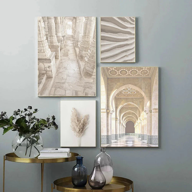 affiche murale islamique bâtiment marocain art décoratif