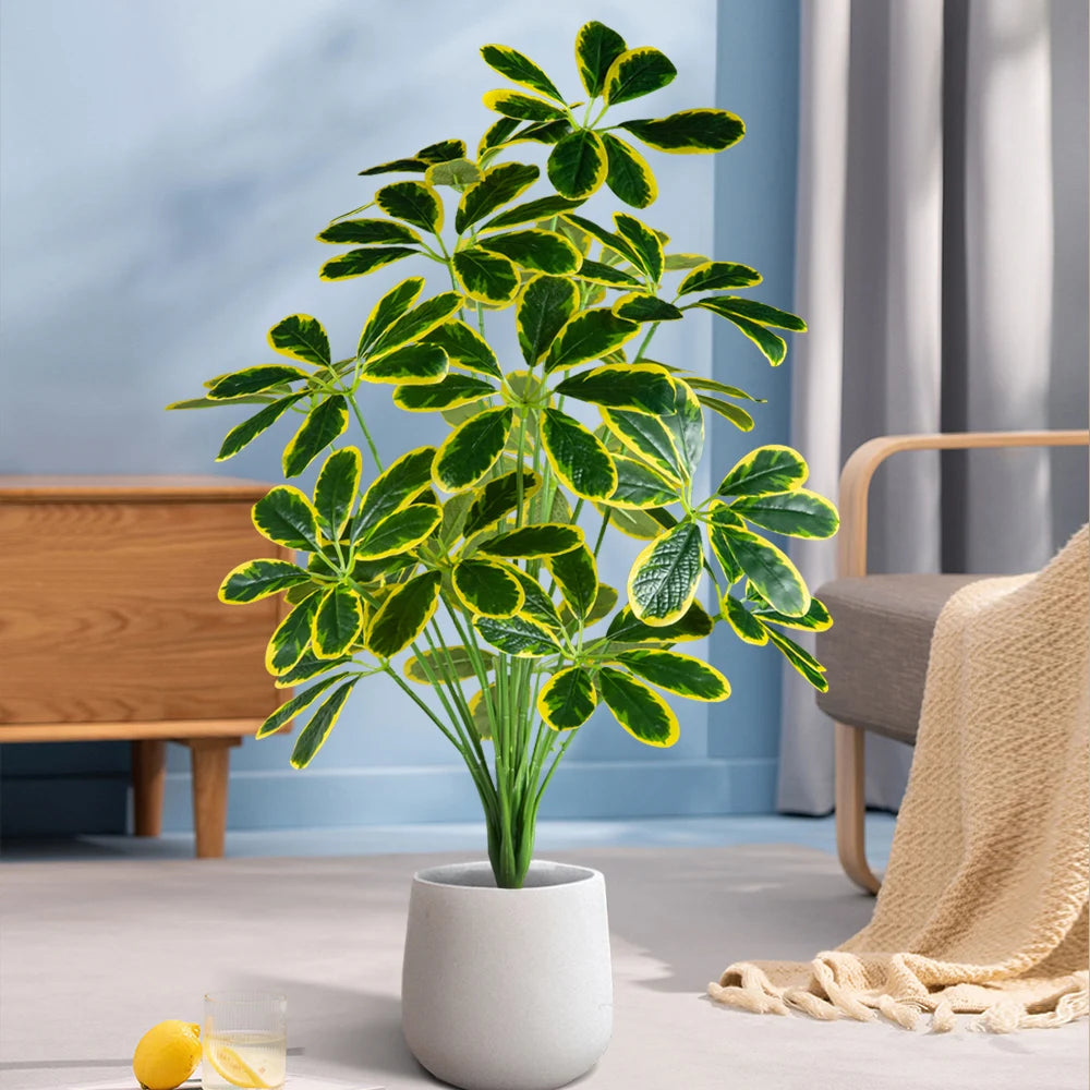 plantes artificielles de palmier et monstera pour décoration intérieure et extérieure - vue 4 sur 12
