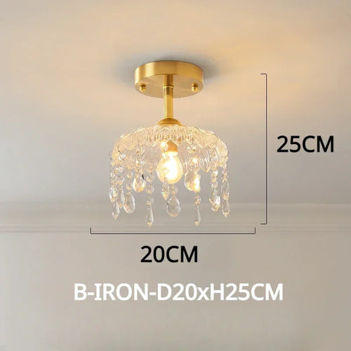 lustre vintage en cristal led design floral élégant - vue 11 sur 14