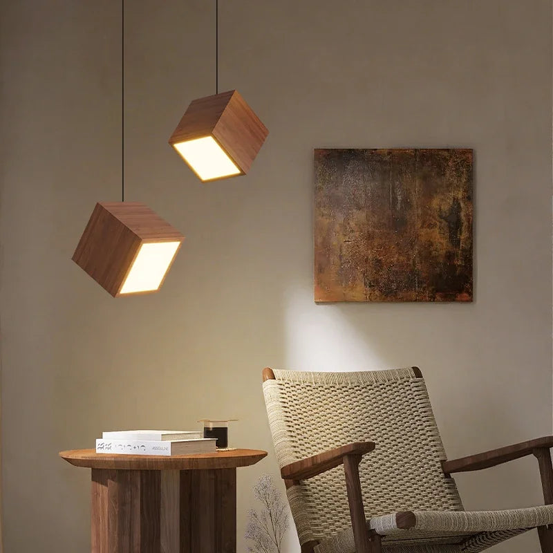 suspension en bois créatif design nordique pour décoration intérieure - vue 3 sur 10