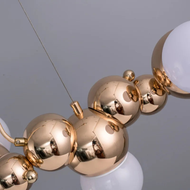 lustre moderne créatif en boule de bulles style nordique chromé - vue 4 sur 9