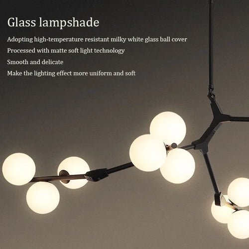 lustre moderne en verre design pour votre décoration intérieure - vue 5 sur 9
