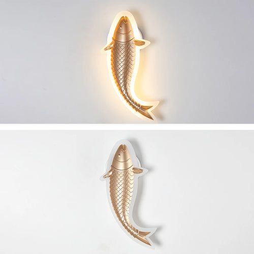 applique murale moderne led acrylique en forme de poisson décorative