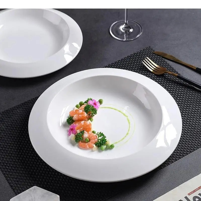 Assiette creuse céramique design minimaliste pour soupe dessert - vue 2 sur 7