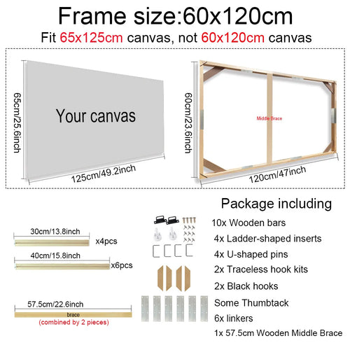 cadre mural en bois pour toiles et peintures décoratives - vue 28 sur 30